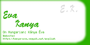 eva kanya business card